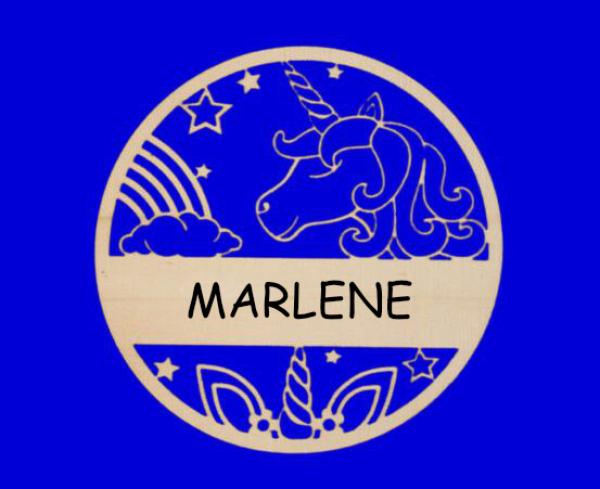 Personilisiertes Türschild Einhorn